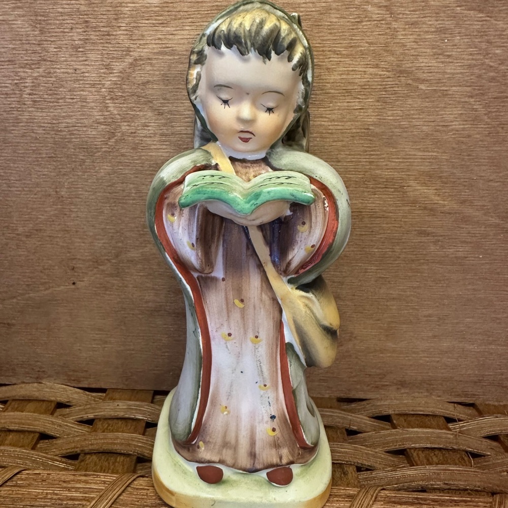 Vintage Hand-Painted Ceramic Angel